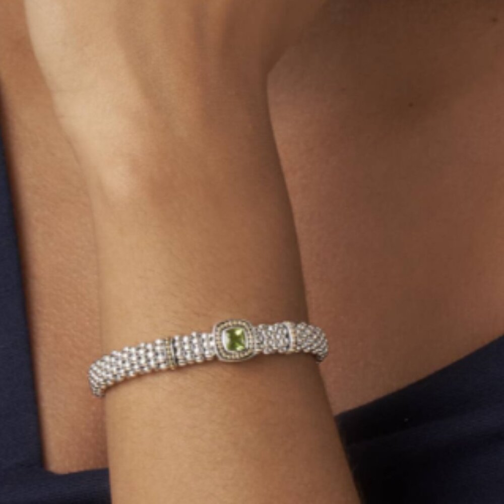 RIttenhouse Collection Peridot Caviar 18K 9mm Bracelet from Lagos - Picture 2 of 11